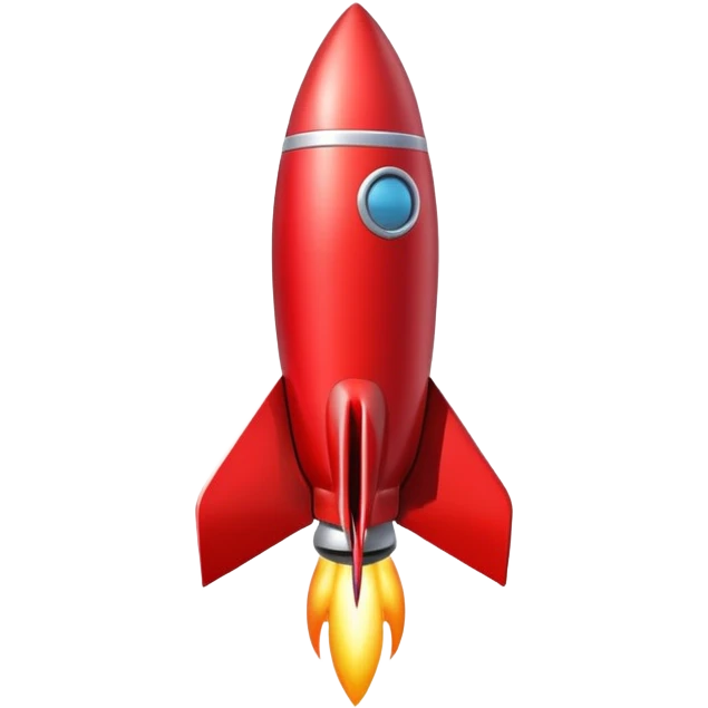 aesthetic red rocket emoji
