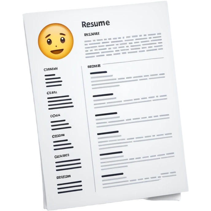 resume on paper emoji