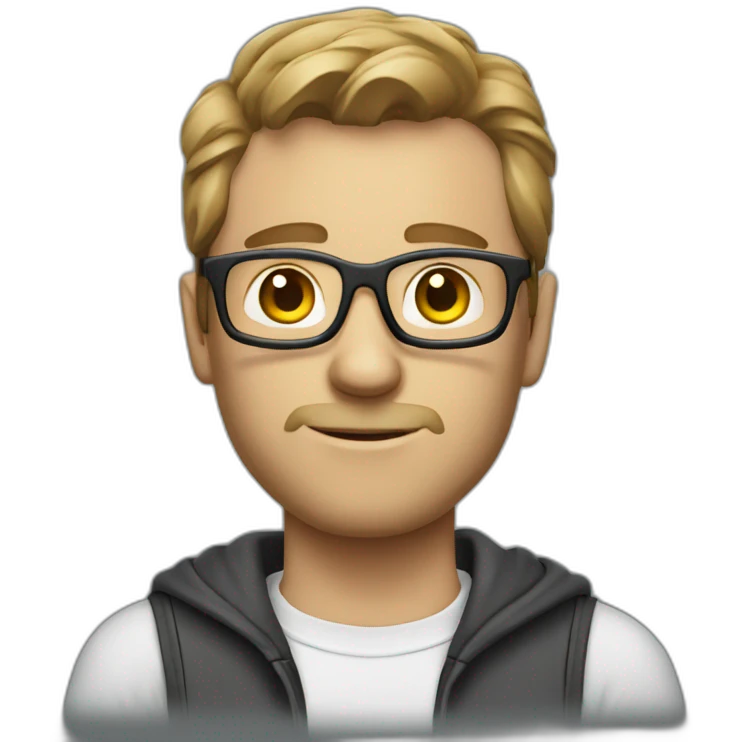 It manager white guy in t-shirt emoji