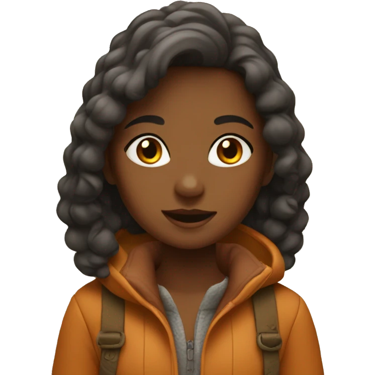 Girl in autumn  emoji