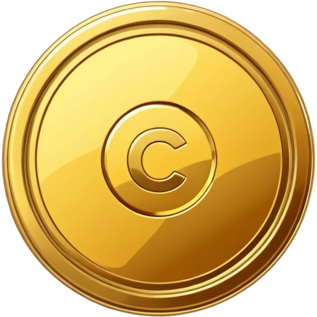 make a golden crypto coin emoji