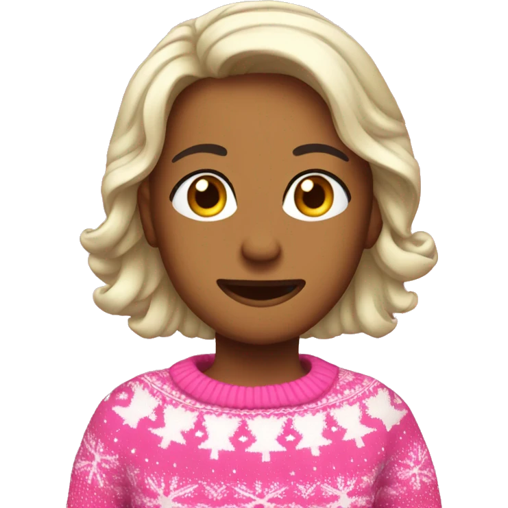 one pink christmas jumper emoji