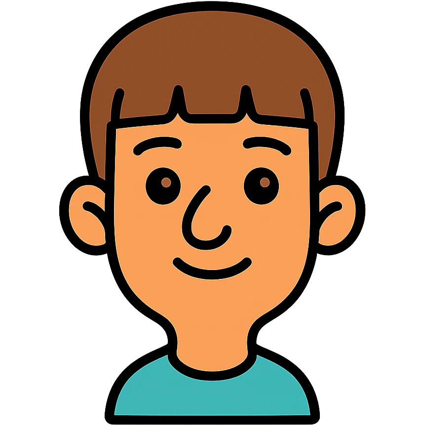 kid with a long head, stubby nose, Mexican features, bowl cut brown hair, brown eyes emoji
