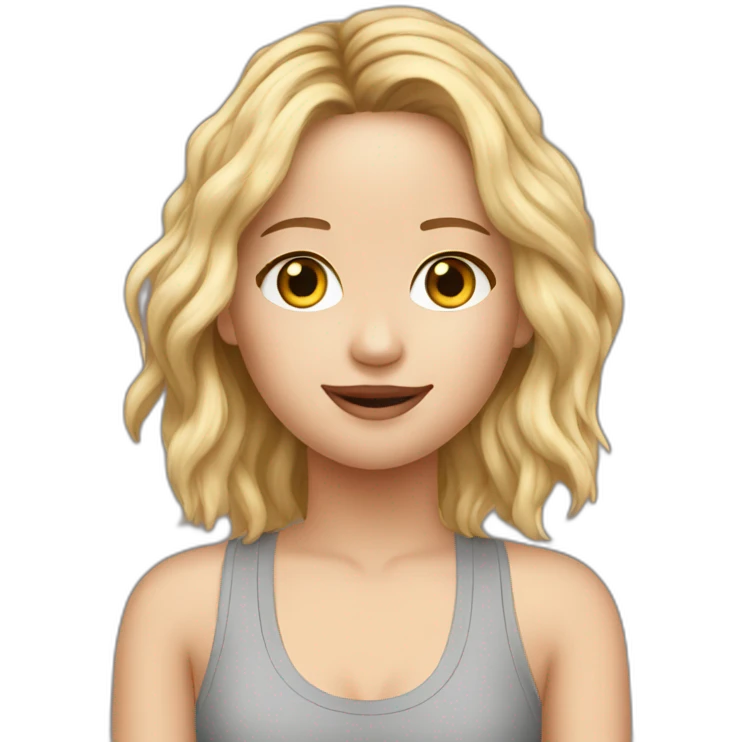 jennifer lawrence wearing tank top emoji