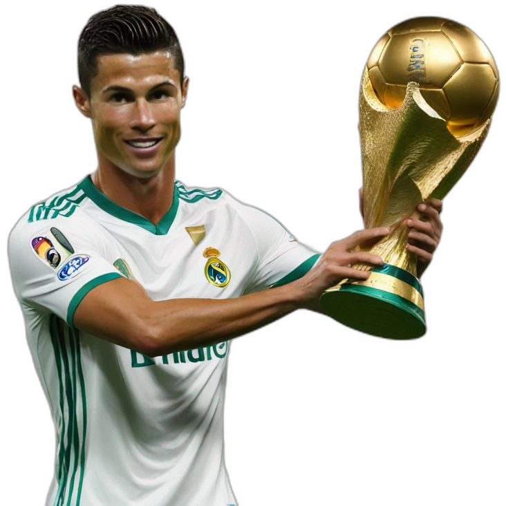Cristiano Ronaldo doing de the suii emoji