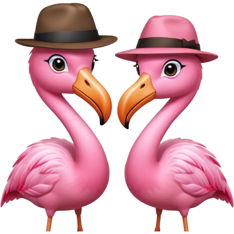 Fedora Flamingos emoji