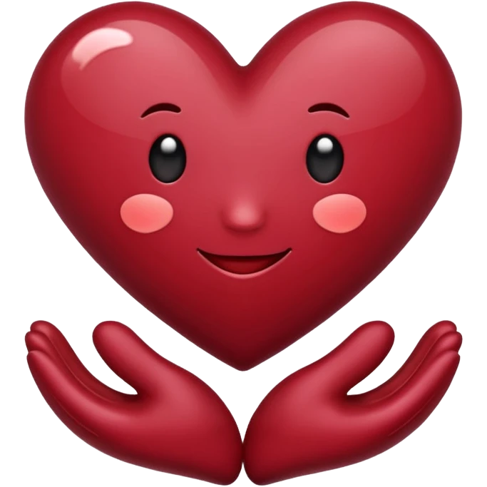 Maroon colour love emoji emoji