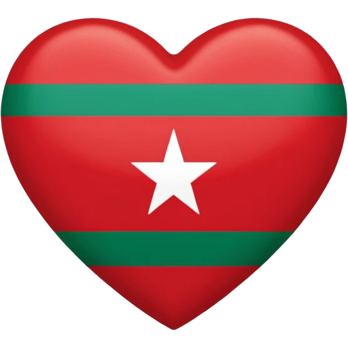 Herz mit marokkanischer Flagge emoji