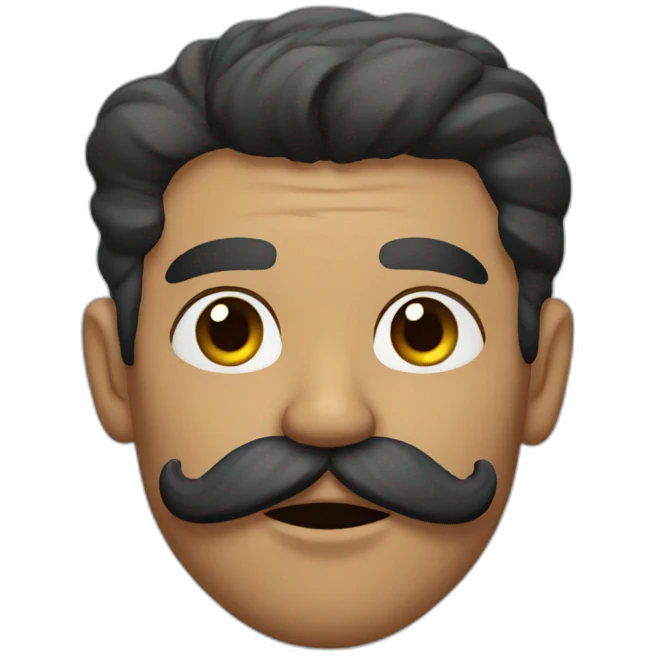 Muscle mustache expressive Cuban man emoji