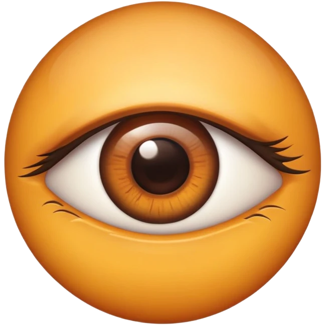 realistic brown eye emoji