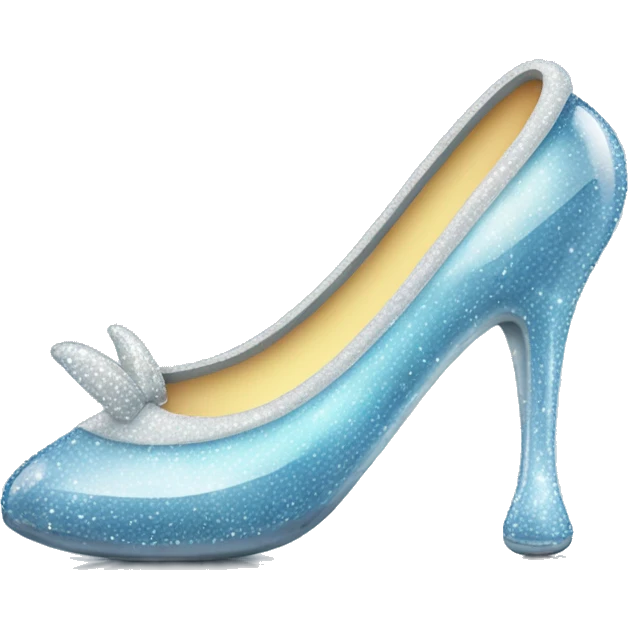 Cinderella glass slipper with sparkles  emoji