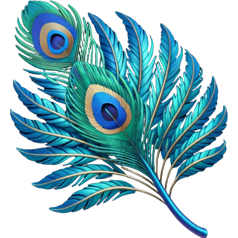 Peacock feather 3d emoji