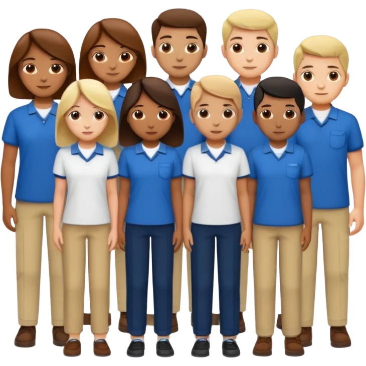 team wearing casual uniform clothes emoji
