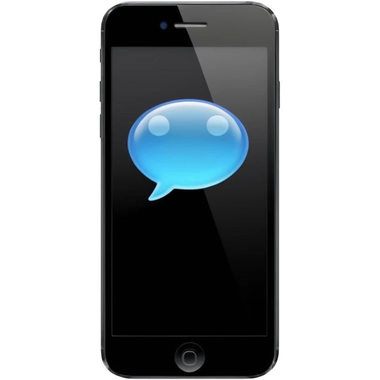 an iphone 16 where we can see bubble speech on the screen emoji