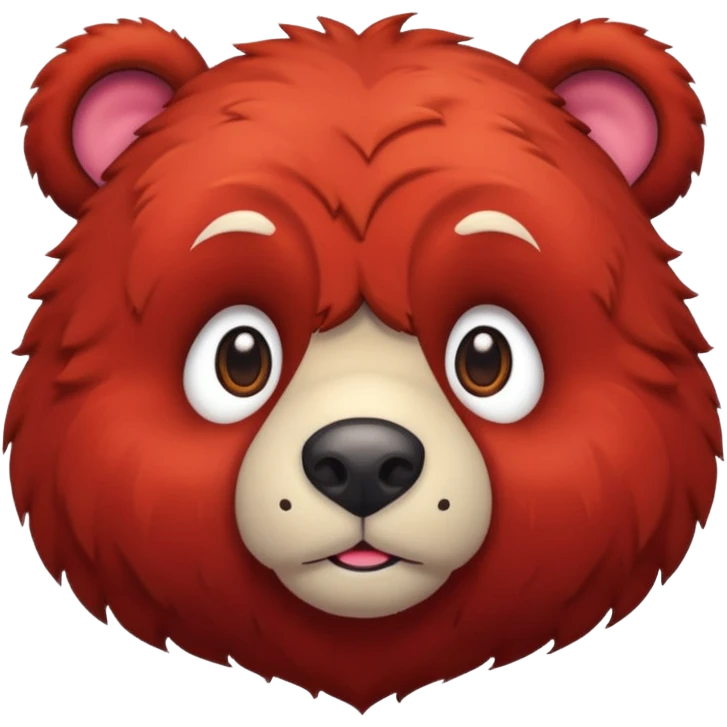 red bear face emoji