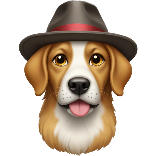 Dog with hat emoji