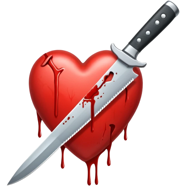 Knife stabbing a heart emoji