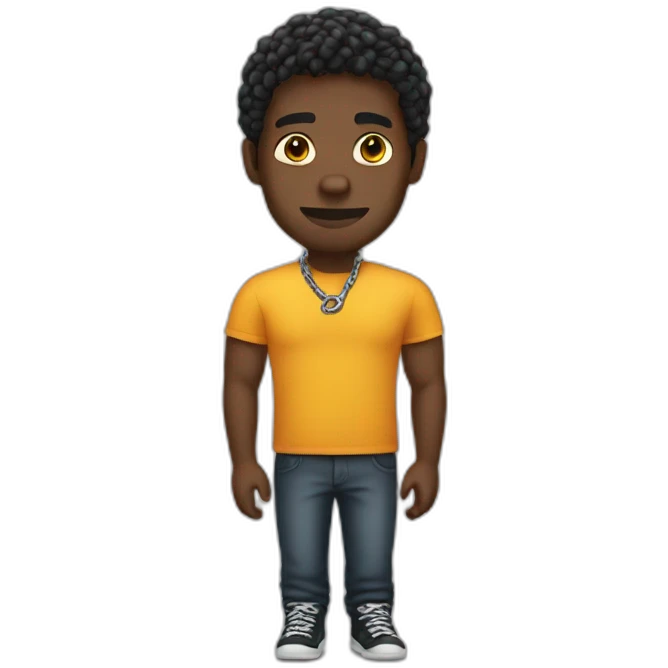 chained black guy emoji