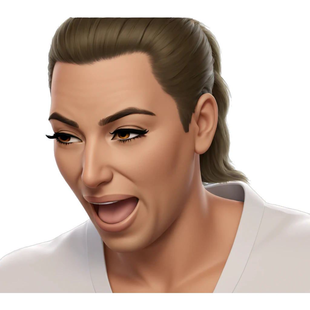 male portrait with closed eye emoji