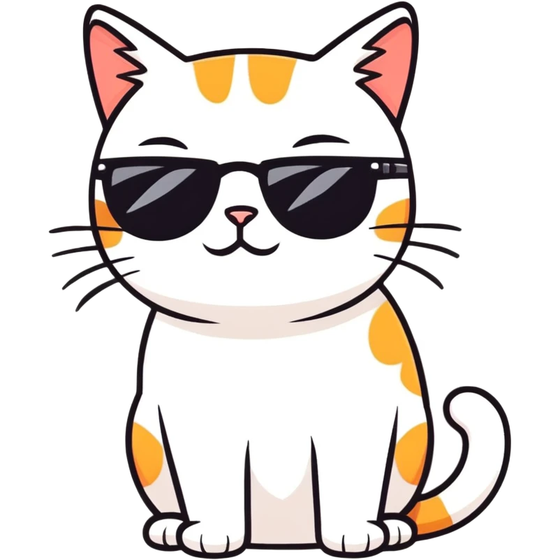 Cat with sunglasses emoji