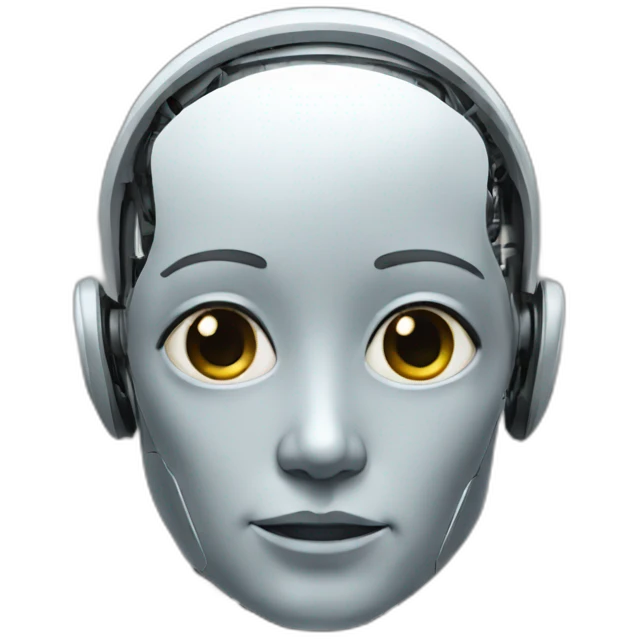 Human Ai robot emoji