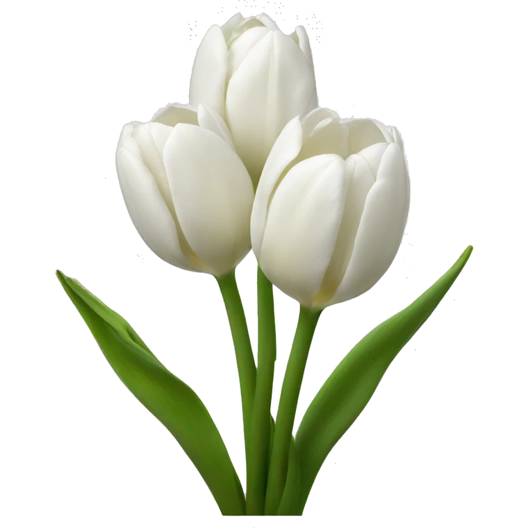 White tulips  emoji