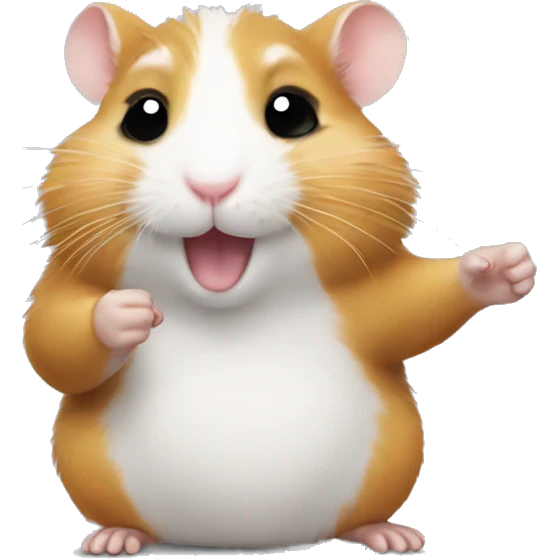 Hamster doing peace sign emoji