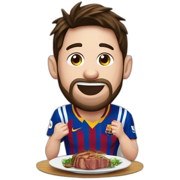 Leo messi comiendo asado emoji
