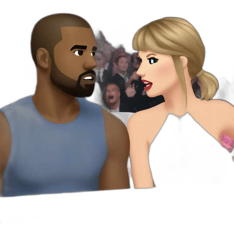 Taylor swift winning and Kanye west losing emoji