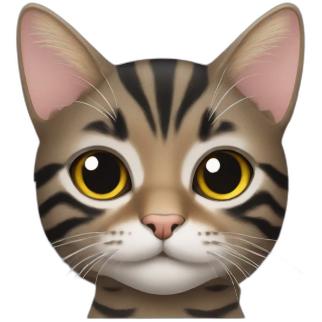 tabby cat and black cat emoji
