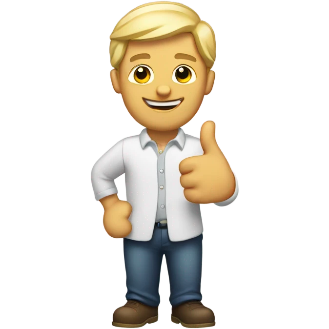 White man giving thumbs up  emoji
