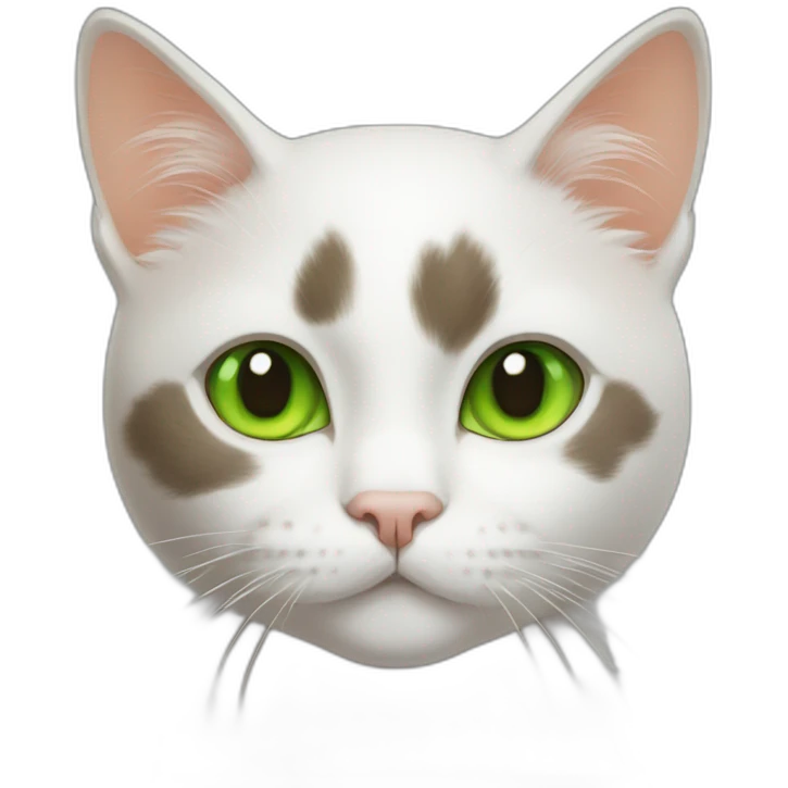Orange white black cat Green eyes emoji