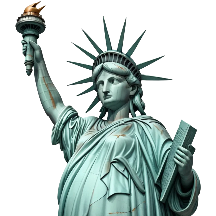 cinematic-realistic-statue-of-liberty-landmark-emoji,-depicted-with-the-iconic,-majestic-statue-set-against-a-clear-sky-rendered-with-detailed-textures-and-dramatic,-symbolic-lighting. emoji