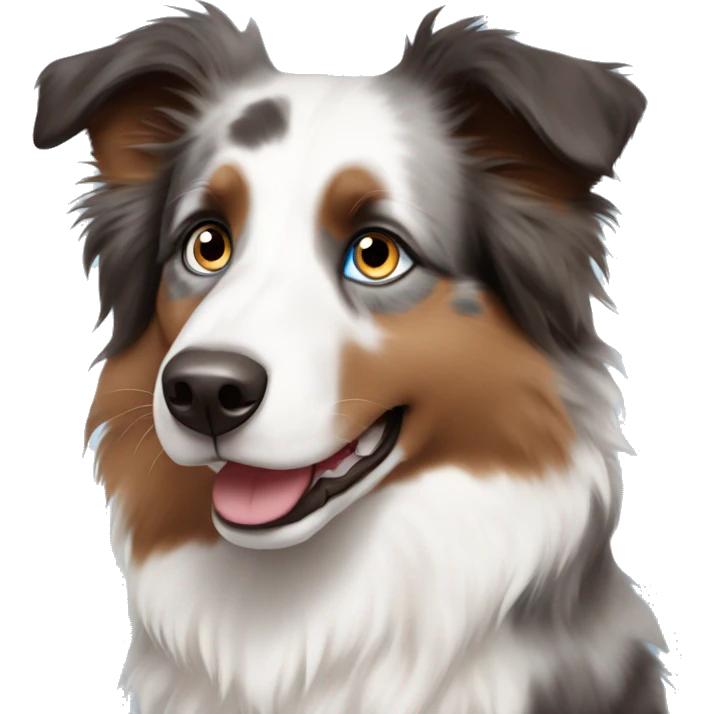 Australian shepherd with blue eyes  emoji