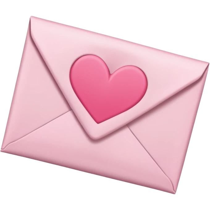 Pink love letter emoji