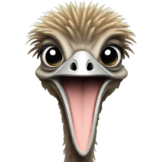 an ostrich with its head underground emoji