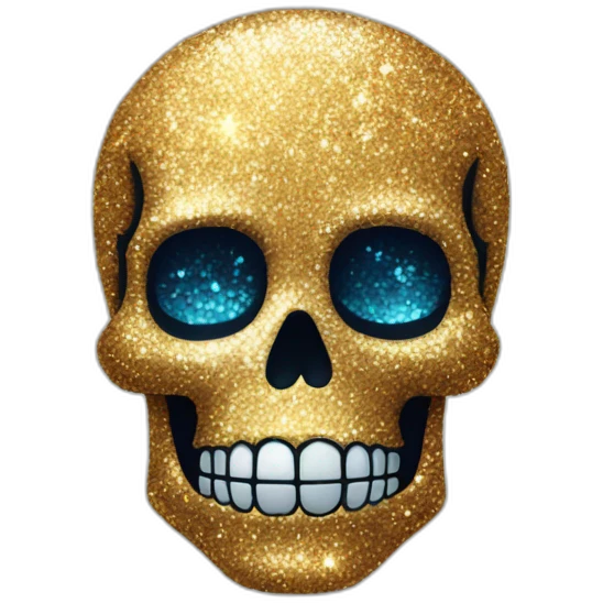 Glitter skull emoji