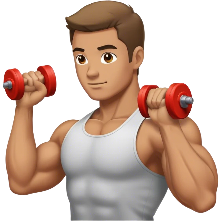 side view guy doing bicep-curls emoji