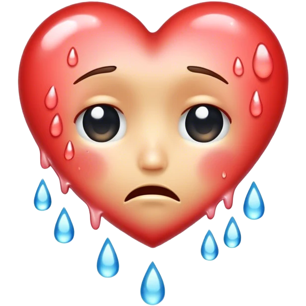 A crying heart emoji