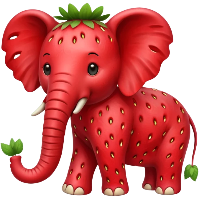 Strawberry elephant  emoji