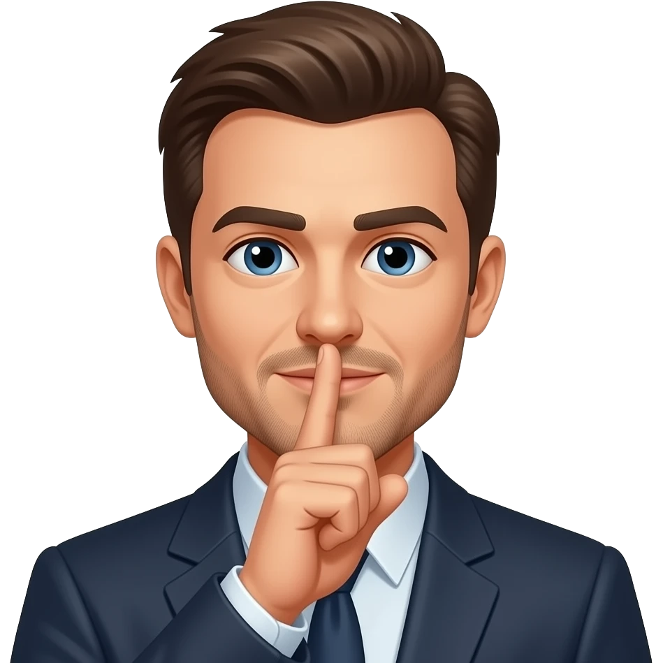 seños}r haciendo silencio emoji