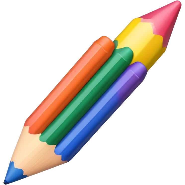 Rainbow Colourful crayon emoji