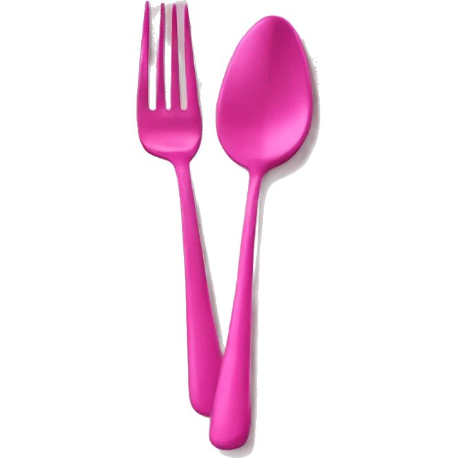 pink fork emoji