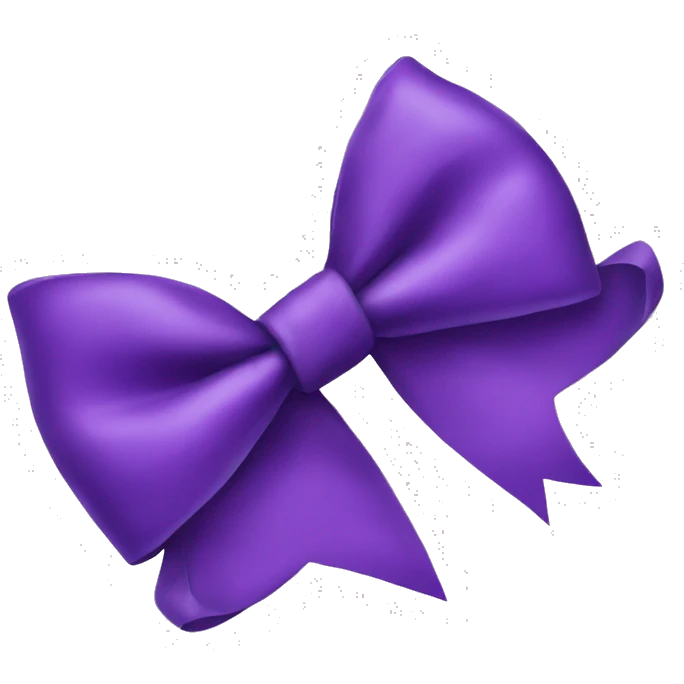 One singular purple bow emoji