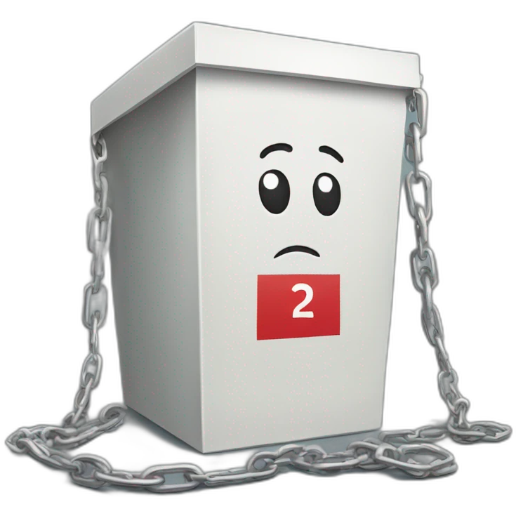 sad ballot box in chain emoji
