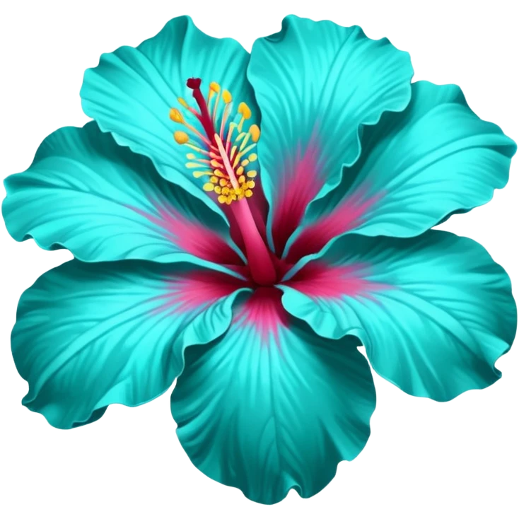 turquoise hibiscus flower 🌺 emoji