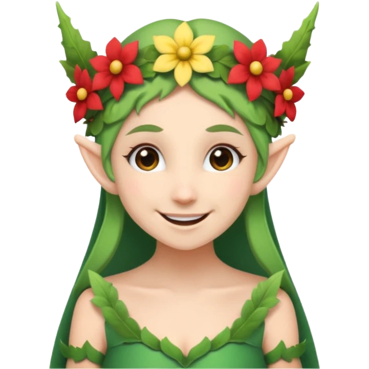 Elf with Flower Crown emoji