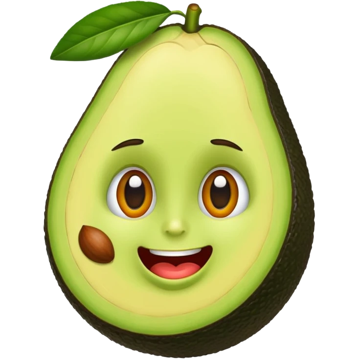 aguacate con labios y ojos  emoji