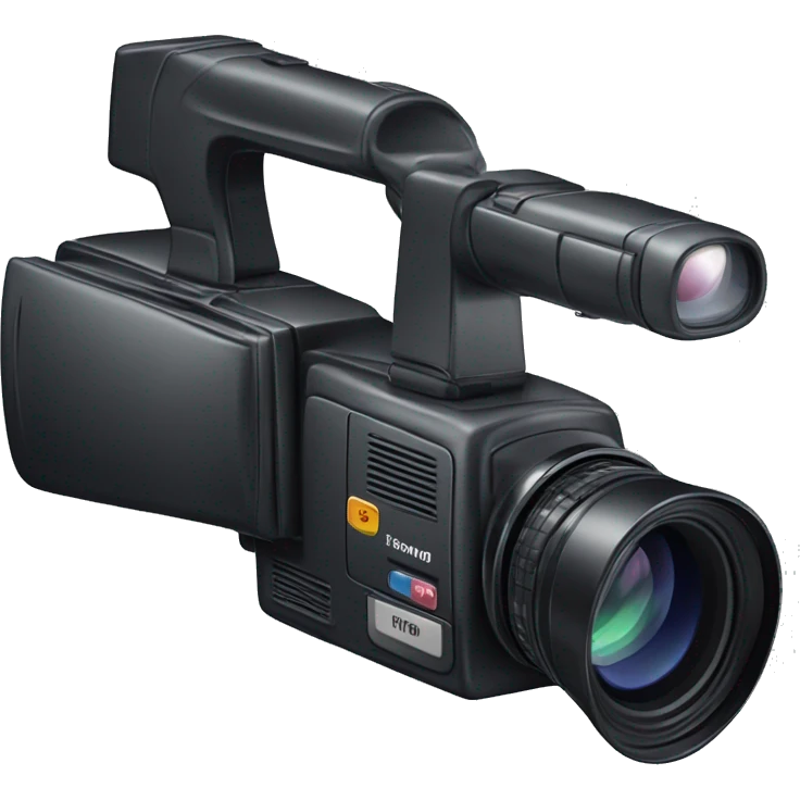 1990's camcorder, without tripod, with flip-out screen emoji