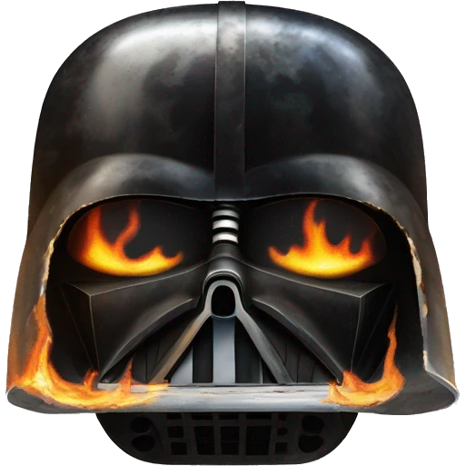 Darth Vader’s black painted airstream rc caravan rusted holographic flames  emoji